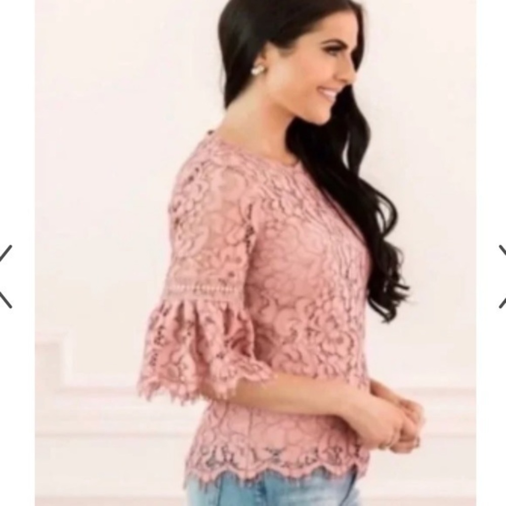 ▶️ Rachel Parcell ◀️ Blush Middleton Blouse